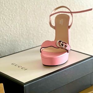 Authentic NWT Gucci MARMONT 55 PLATFORM SANDAL 39 / 9